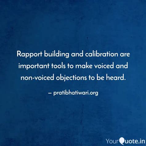 Rapport building and cali... | Quotes & Writings by Pratibha Tiwari ...