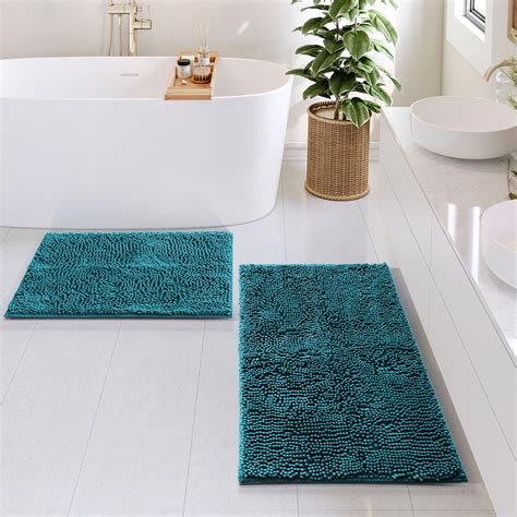 Amazon.com: Hearth & Harbor Bathroom Rugs Sets 2 Piece, Chenille Bath ...