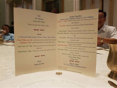 Menu at Gol Banglow Unique Dining - Taj Falaknuma, Hyderabad