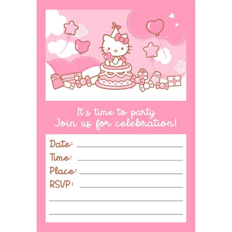 Hello Kitty Printable Birthday Cards Personalised Hello Kitty Birthday