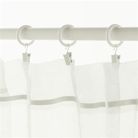 SYRLIG curtain ring with clip and hook, white, 25 mm (1") - IKEA