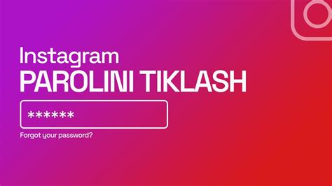 Instagram parolini tiklash | Instagram parol esdan chiqsa - YouTube