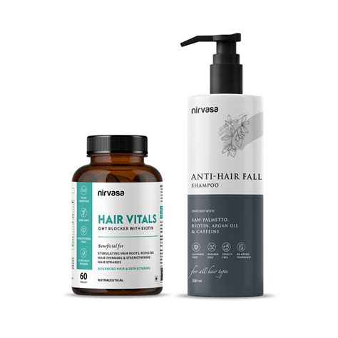 Anti-Hairfall Shampoo and Hair Vitals Tablets Combo – NIRVASA