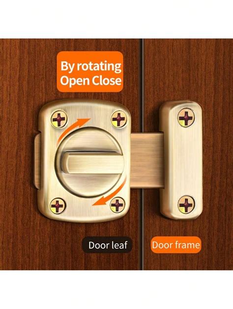 SHEIN 1 pièce Serrure de porte en alliage de zinc anti-vol, verrou de ...