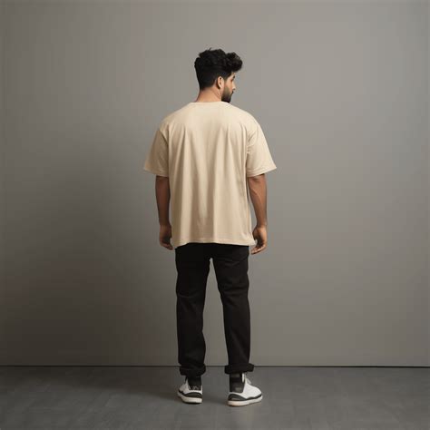 Solid Beige Oversized Tshirt For Men and Women – Prabhubhakti