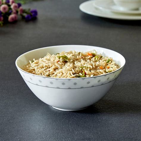 Buy Glitz Bone China Printed Cereal Bowl - 800ml from Home Centre at ...