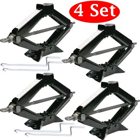 Buy ZhanGe Set of 4, Scissor Jack Levelling Lift Stabilizer Floor Jack ...