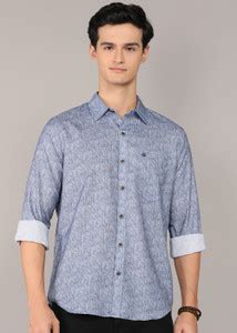 WROGN Men Printed Casual Blue Shirt - Buy WROGN Men Printed Casual Blue ...