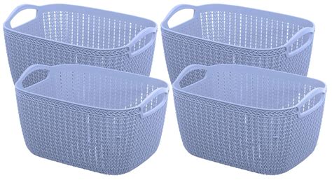 Kuber Industries Unbreakable Plastic 4 Pieces Multipurpose Medium Size ...