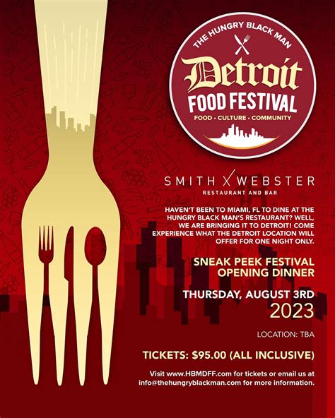 The Hungry Black Man Detroit Food Festival, 3 August 2023 | AllEvents.in