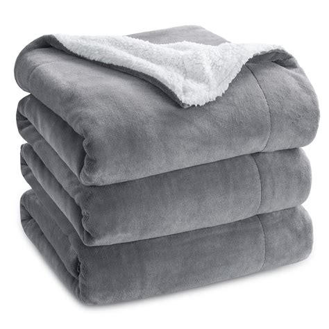 BEDSURE Sherpa Fleece King Size Blanket for Bed - Thick and Warm ...