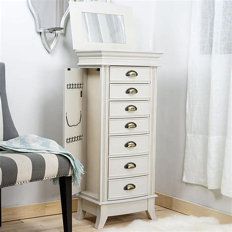 25 Beautiful White Jewelry Armoires | Zen Merchandiser