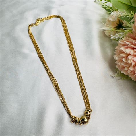 18K Gold Plated Multilayer chain pendant – Stridhan