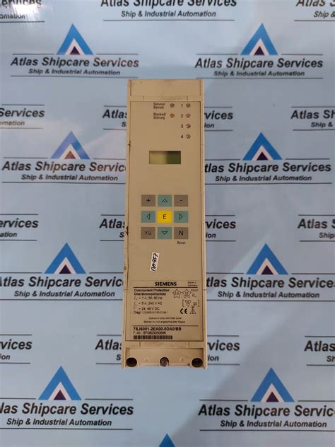 SIEMENS 7SJ6001-2EA00-0DA0/BB OVERCURRENT PROTECTION RELAY – Atlas ...