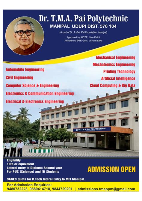 Admissions - Dr. TMA Pai Polytechnic