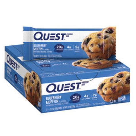 Quest Blueberry Muffin Protein Bars 2.12oz - 12ct – I Got Your Candy