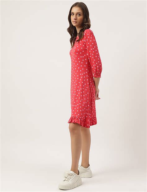 Buy Printed Polka Dots Bottom Ruffle Midi Dress at Marks & Spencer