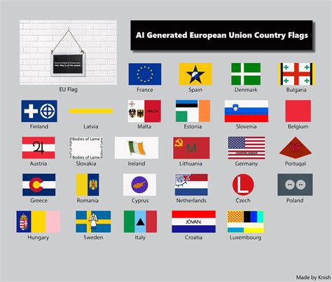EU countries flags generated by an AI : r/vexillology