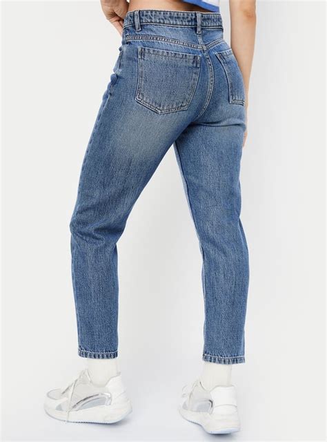 Buy Women Mom Fit Washed Jeans Online at just Rs. 1299.0 ...
