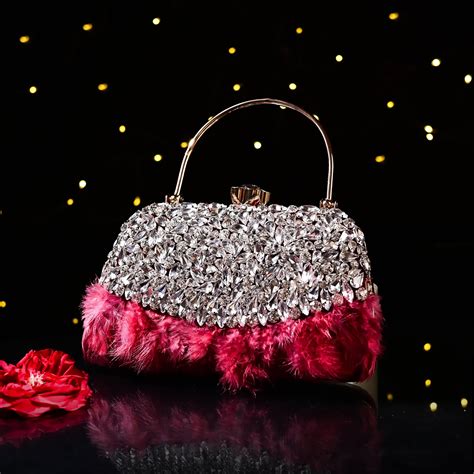 Sugarcrush Crystal Bridal Feather Luxury Bag-RED – SUGARCRUSH
