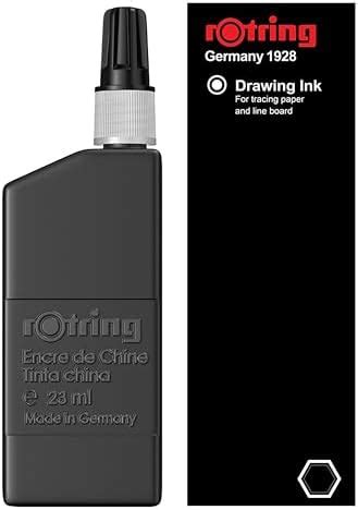 Rotring Isograph and Variant Drawing Ink - 23 ml Bottle Black : Amazon ...