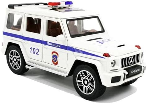 DEUSON ECOM Police Toy Car 1:24 Scale G Wagon Car Diecast Metal Jeep ...