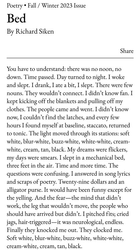 [POEM] Bed by Richard Siken : r/Poetry