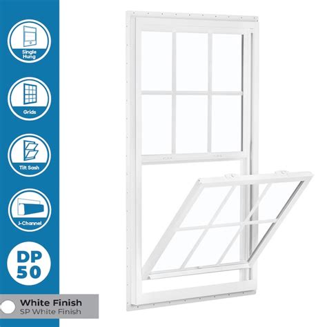 RELIABILT 150 Series White Exterior Vinyl New Construction Single Hung ...