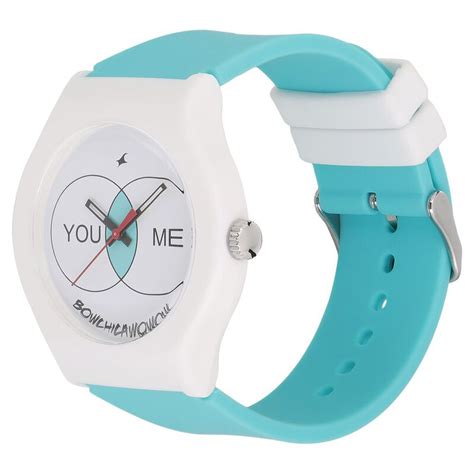 Fastrack Valentine Quartz Analog White Dial Silicone Strap Unisex Watch