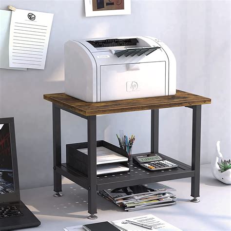 INDIAN DECOR. 48512 Multiutility Printer Stand, 2-Tier Desktop Stand ...