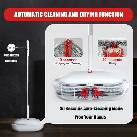 Buy REECOO Electric Spin Mop - Auto Cleaning Cordless Floor Mop with 4 ...