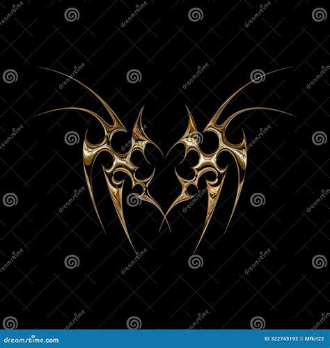 Cyber Sigilism Poster. Neo Tribal Gothic Style Design. Cartoon Vector ...