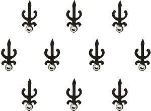 Comet Busters Fancy Black Traditional Bindis With Silver Beads (BV1423 ...