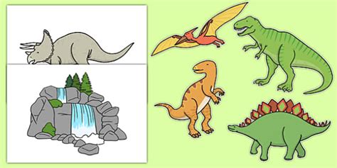 Tempelan Dinding Bertema Dinosaurus (teacher made) - Twinkl