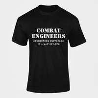 Combat Engineer T-Shirt: Overcoming Obstacles Daily – Olive Planet