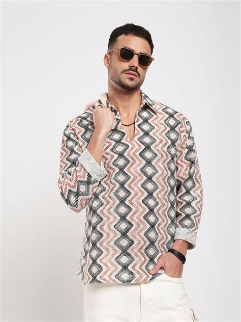 Sculpted Waves Luxe Mesh Oversized Polo Shirt – Vastrado