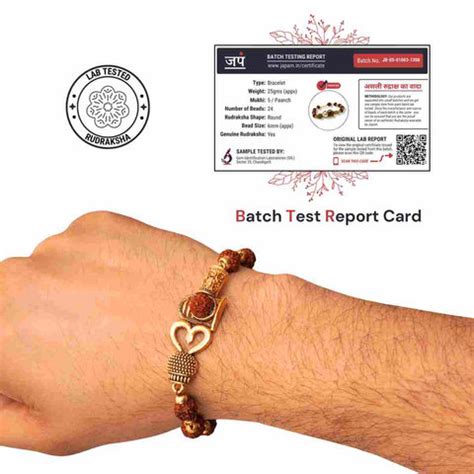 Gold Plated Om Rudraksha Bracelet For Men – Japam