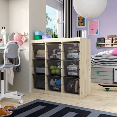 TROFAST storage combination with boxes, room divider/light white ...