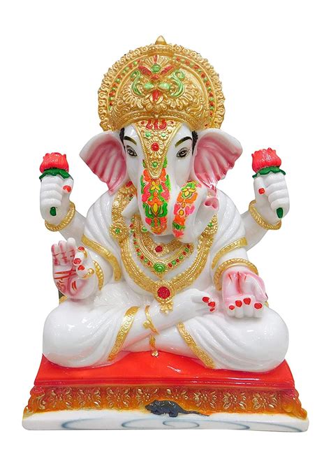 Buy KRISHNAGALLERY1 Marble Dust Ganesh Ji Murti Dagdu Ganesh Murti ...