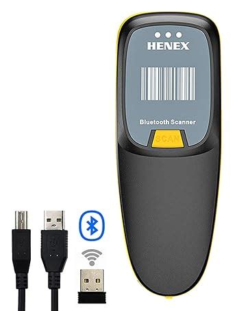 HENEX HC-2000R Mini Bluetooth Barcode Scanner 2D | 2.4GHZ Wireless QR ...