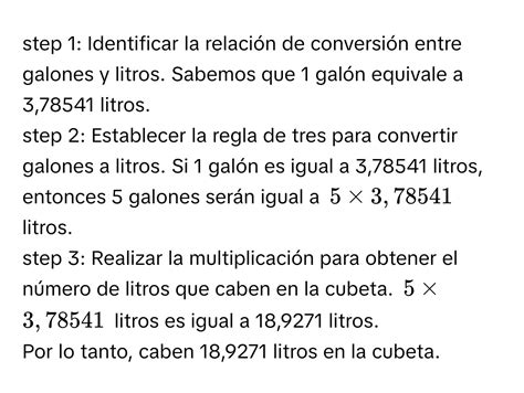 Solved: Una cubeta de pintura tiene una capacidad de 5 galones ...