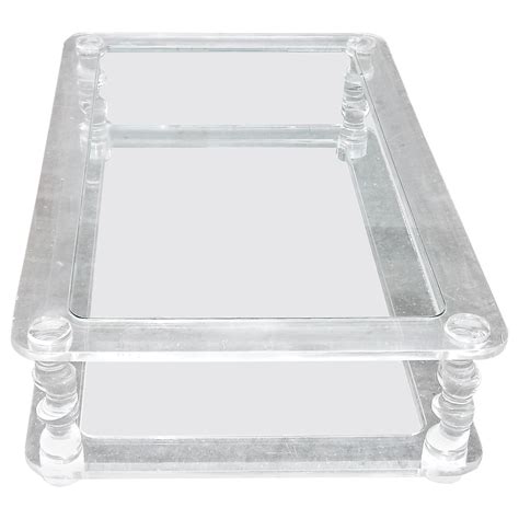 Scroll Coffee Table in Lucite at 1stDibs
