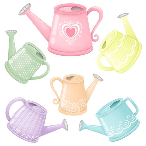 Decorative Watering Cans Clip Art Vintage Watering Can Clipart Stock