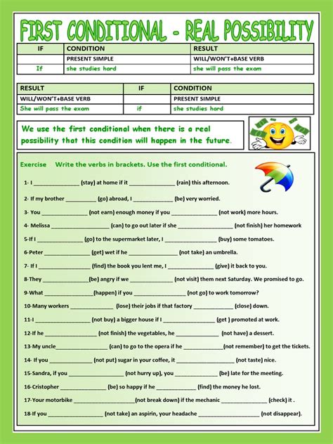 First Conditional Exercises | PDF