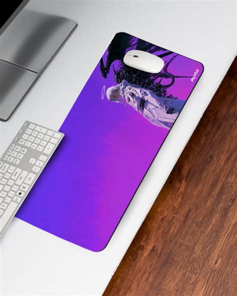 Dark Angel in Purple Sky Gaming Desk Mat – Myxtur