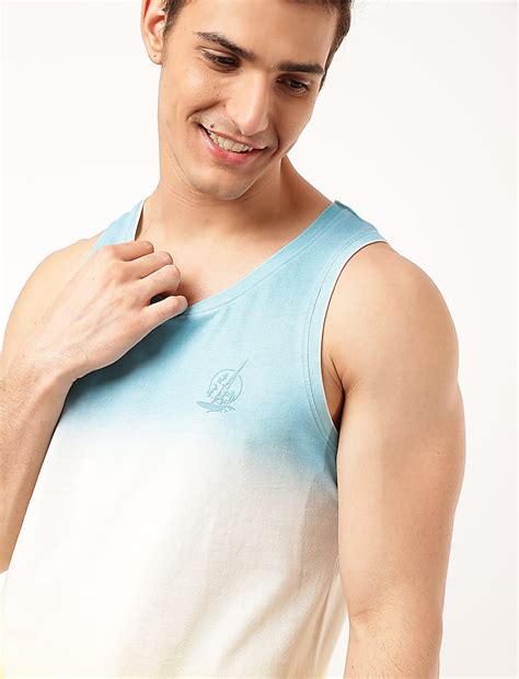 Buy Pure Cotton Ombre Round Neck Vest at Marks & Spencer