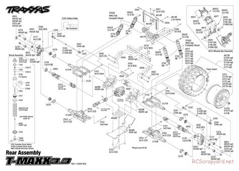 Traxxas - Exploded Views - T-Maxx 3.3 (2010) - 4907 • RCScrapyard - Radio Controlled Model Archive