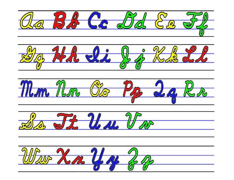 Cursive Alphabet Letters Upper And Lower Case