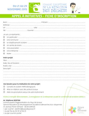 Remplissable En Ligne paysdegrasse Fiche d'inscription SERD - Pays de ...