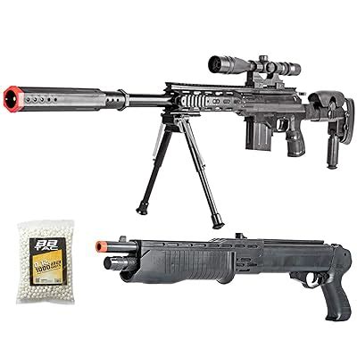 Buy BBTac Airsoft Sniper Gun Package - Powerful Spring Sniper Rifle ...